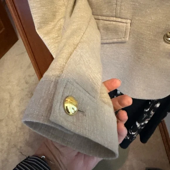 Women’s  Beige Blazer with Gold Buttons - Picture 2 of 5